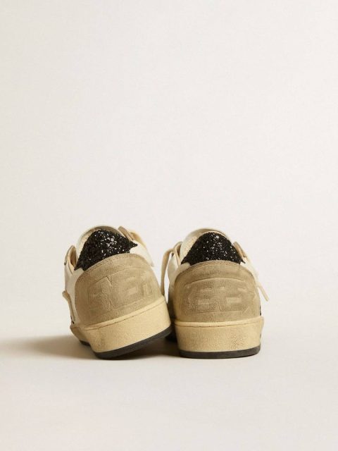 Women Ball Star In Nappa And Suede With Black Glitter Star And Heel Tab Ball Star Golden Goose - Image 4