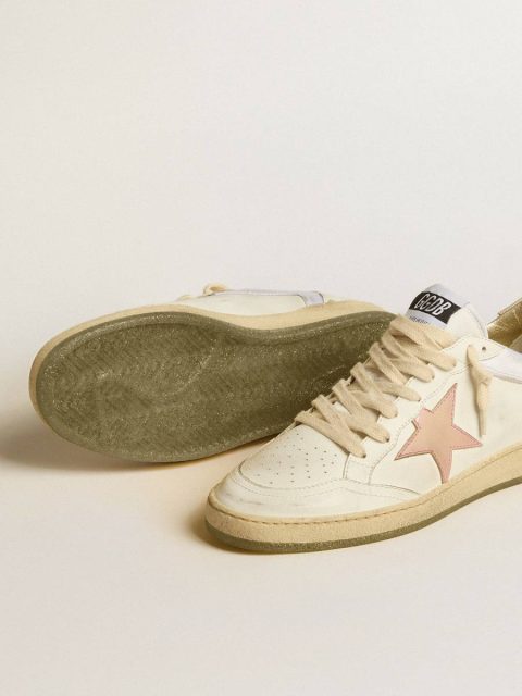 Women Ball Star In Nylon And Leather With Pink And Light Blue Star And Beige Heel Tab Ball Star Golden Goose - Image 3