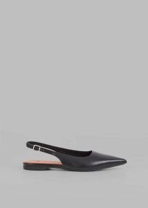 Women Black Flats Vagabond Hermine Slingbacks - Black The Frankie Shop