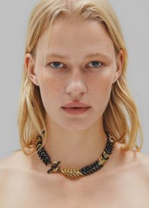 Women Black The Frankie Shop Bevza Burned Spikelet Necklace - Gold/Black Jewelry - Image 2