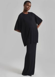 Women Black Tops Ella Boxy Tee - Black The Frankie Shop - Image 2