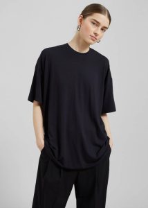 Women Black Tops Ella Boxy Tee - Black The Frankie Shop - Image 3