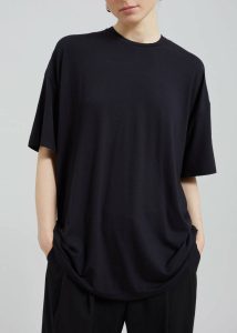 Women Black Tops Ella Boxy Tee - Black The Frankie Shop - Image 4