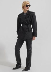 Women Black Ziggy Long Leather Pants - Black The Frankie Shop Bottoms - Image 5