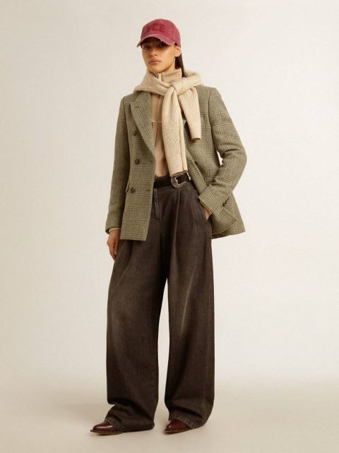 Women Blazers Golden Goose Sage Women's Double-Breasted Blazer In Shetland Wool - Image 4