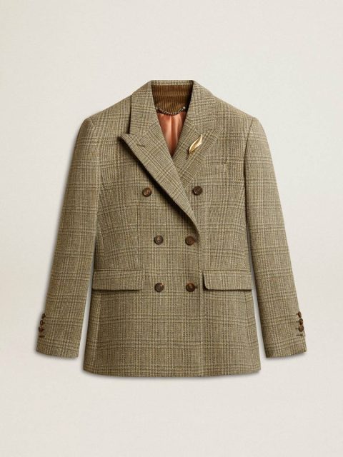 Women Blazers Golden Goose Sage Women's Double-Breasted Blazer In Shetland Wool
