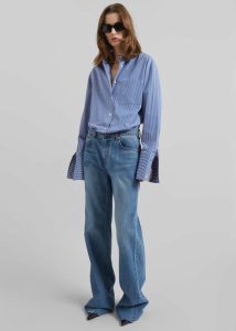 Women Blue Bottoms The Frankie Shop Cromer Jeans - Medium Wash