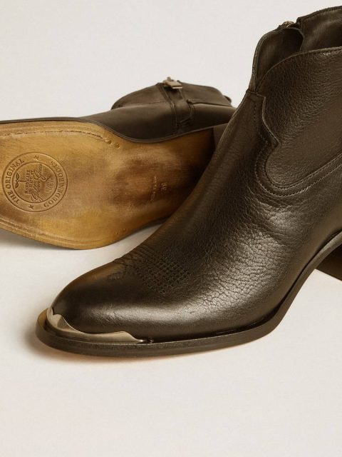 Women Boots Black Golden Goose Patty Ankle Boots In Black Leather - Image 4