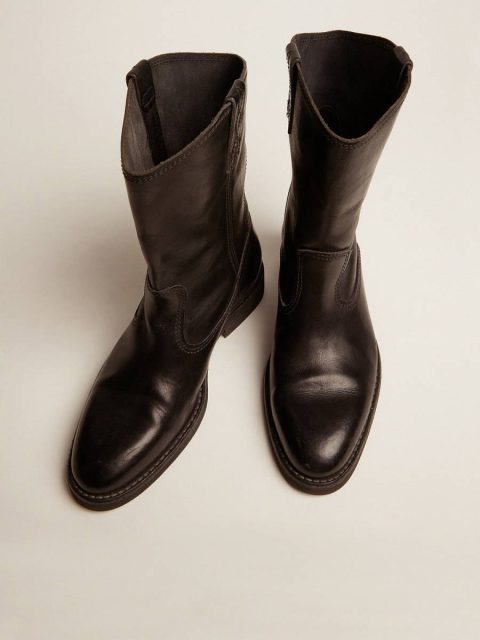 Women Boots Golden Goose Biker Boots In Black Leather Black - Image 2