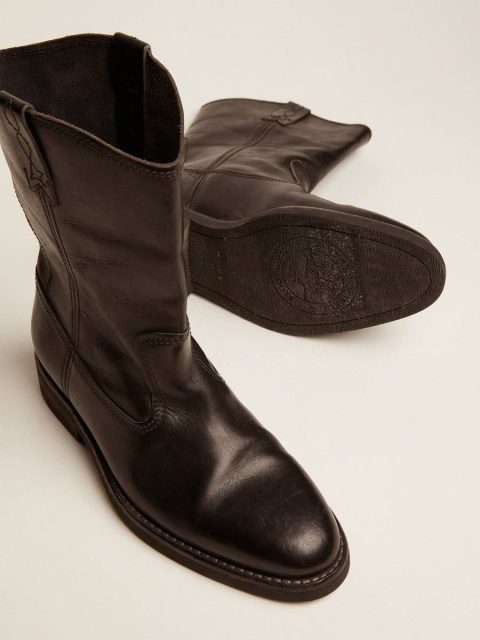 Women Boots Golden Goose Biker Boots In Black Leather Black - Image 3