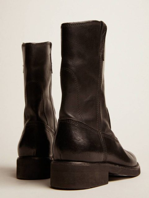 Women Boots Golden Goose Biker Boots In Black Leather Black - Image 4