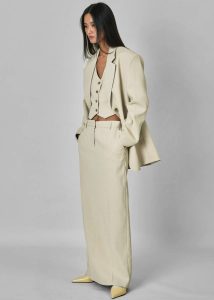 Women Bottoms Beige The Frankie Shop Indio Maxi Skirt - Beige - Image 3