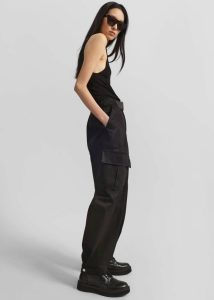 Women Bottoms Black The Frankie Shop Haskel Cargo Pants - Black