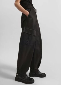 Women Bottoms Black The Frankie Shop Haskel Cargo Pants - Black - Image 4