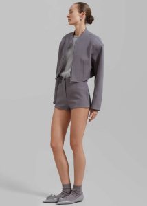 Women Bottoms Grey Banks Hot Pants - Grey The Frankie Shop - Image 5