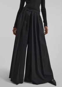 Women Bottoms Norska Pleated Wrap Trousers - Black The Frankie Shop Black - Image 2