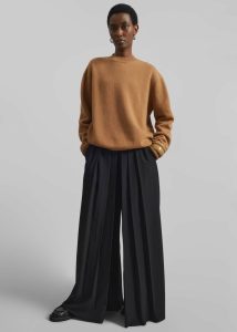 Women Bottoms Norska Pleated Wrap Trousers - Black The Frankie Shop Black