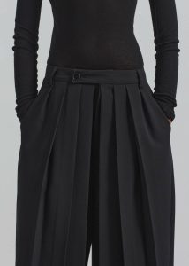 Women Bottoms Norska Pleated Wrap Trousers - Black The Frankie Shop Black - Image 3