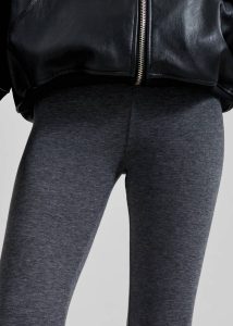 Women Bottoms The Frankie Shop Grey Alondra Leggings - Dark Grey - Image 4