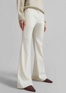 Women Bottoms The Frankie Shop Kinsale Bootcut Pants - Ivory White