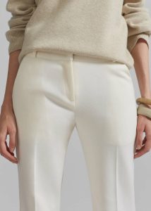 Women Bottoms The Frankie Shop Kinsale Bootcut Pants - Ivory White - Image 3