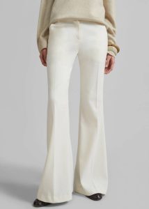 Women Bottoms The Frankie Shop Kinsale Bootcut Pants - Ivory White - Image 4