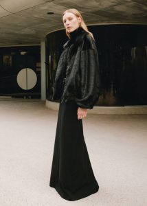 Women Bottoms The Frankie Shop Malvo Long Wool Pencil Skirt - Black Black - Image 3