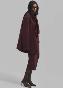 Women Brooklyn Blazer - Burgundy Outerwear The Frankie Shop Red - Image 5