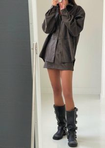 Women Brown The Frankie Shop Regina Faux Suede Shirt - Brown Tops - Image 3