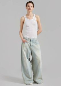 Women Bryony Jeans - Bleach Bottoms The Frankie Shop Blue - Image 2