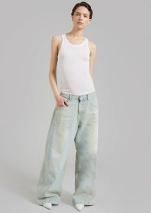 Women Bryony Jeans - Bleach Bottoms The Frankie Shop Blue - Image 4
