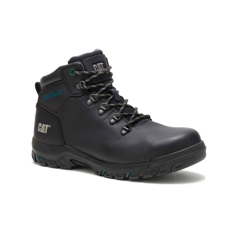 Women Cat Boots Black Women's Mae Steel Toe Waterproof Work Boot - Image 3