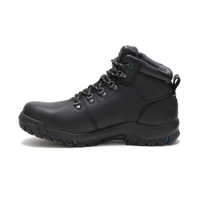 Women Cat Boots Black Women's Mae Steel Toe Waterproof Work Boot - Image 4