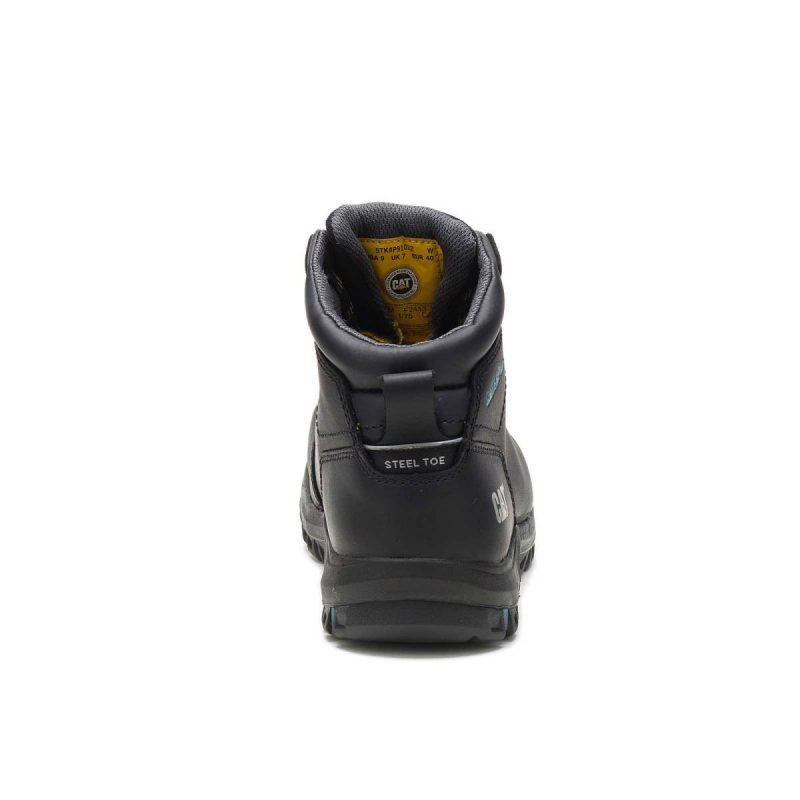 Women Cat Boots Black Women's Mae Steel Toe Waterproof Work Boot - Image 5