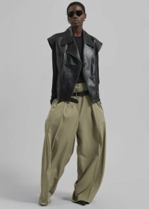 Women Cetina Leather Vest - Black Black The Frankie Shop Outerwear - Image 5