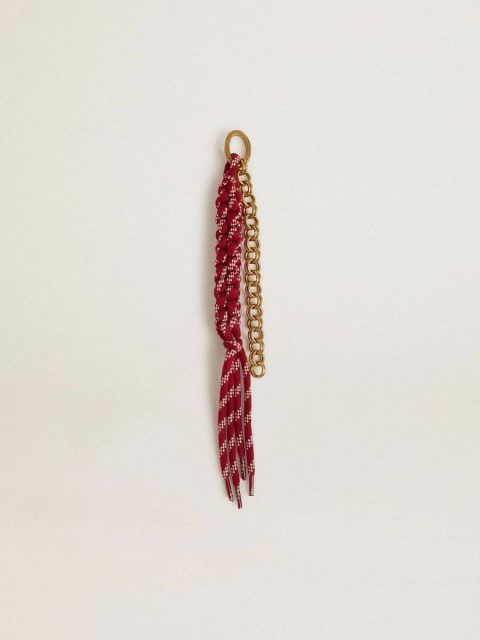 Women Charm With Red Knotted Laces Bag Accessories Golden Goose Red