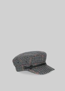 Women Chesney Plaid Baker Boy Cap - Grey Grey The Frankie Shop Headwear - Image 2