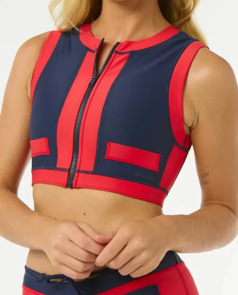 Women Coco Short Sleeve Vest Rip Curl Bikini Tops - Image 5