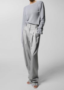 Women Cooper Pintuck Trousers - Grey The Frankie Shop Grey Bottoms