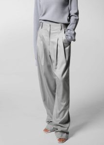 Women Cooper Pintuck Trousers - Grey The Frankie Shop Grey Bottoms - Image 3