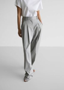 Women Cooper Pintuck Trousers - Grey The Frankie Shop Grey Bottoms - Image 4