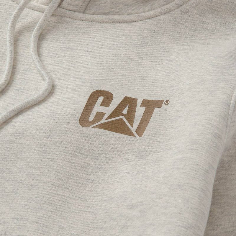 Women Cream Heather Tops & Outerwear Women's Trademark Banner Pull Over Hoodie Cat - Image 3