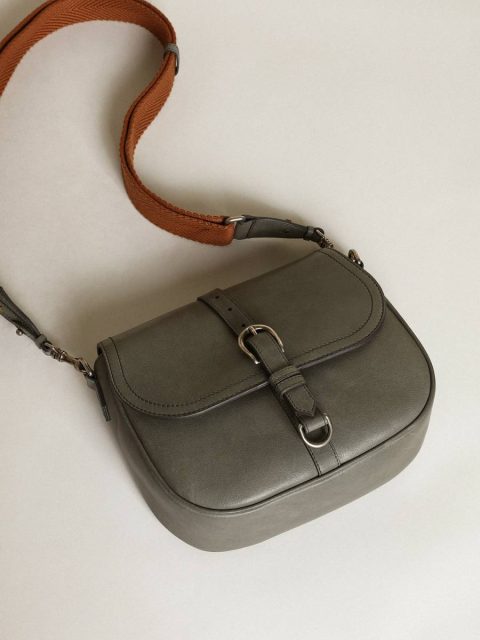 Women Crossbody Bags Women's Francis Bag Medium In Stone Gray Leather Golden Goose Stone Gray - Image 4