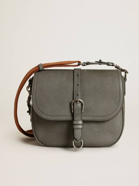 Women Crossbody Bags Women's Francis Bag Medium In Stone Gray Leather Golden Goose Stone Gray