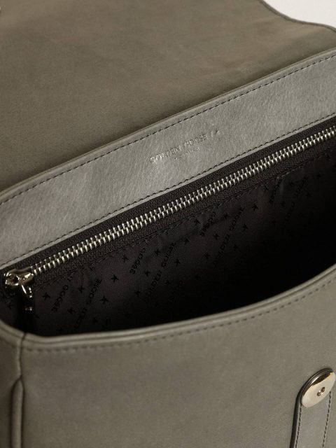 Women Crossbody Bags Women's Francis Bag Medium In Stone Gray Leather Golden Goose Stone Gray - Image 5