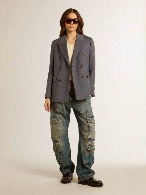 Women Denim Blue Golden Goose Jeans & Pants Blue Jeans With A Distressed Finish - Image 3