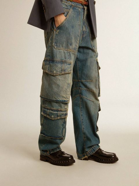 Women Denim Blue Golden Goose Jeans & Pants Blue Jeans With A Distressed Finish - Image 5