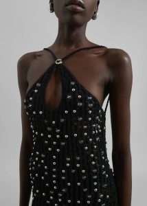 Women Dresses Black Coperni Beaded Knitted Dress - Black The Frankie Shop - Image 2