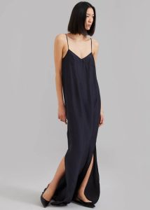 Women Dresses Blue Dylana Sleeveless Maxi Dress - Navy The Frankie Shop - Image 4