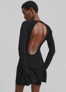 Women Dresses Rotate Knit Mini Cutout Dress - Black Black The Frankie Shop - Image 2